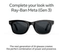Meta Ray-Ban Wayfarer Gen 3 AI Smart Glasses Shiny Black with Grey Transitions Lenses thumbnail 2