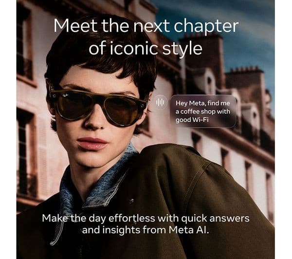 Meta Ray-Ban Wayfarer Gen 3 AI Smart Glasses Shiny Black with Grey Transitions Lenses - Image 3