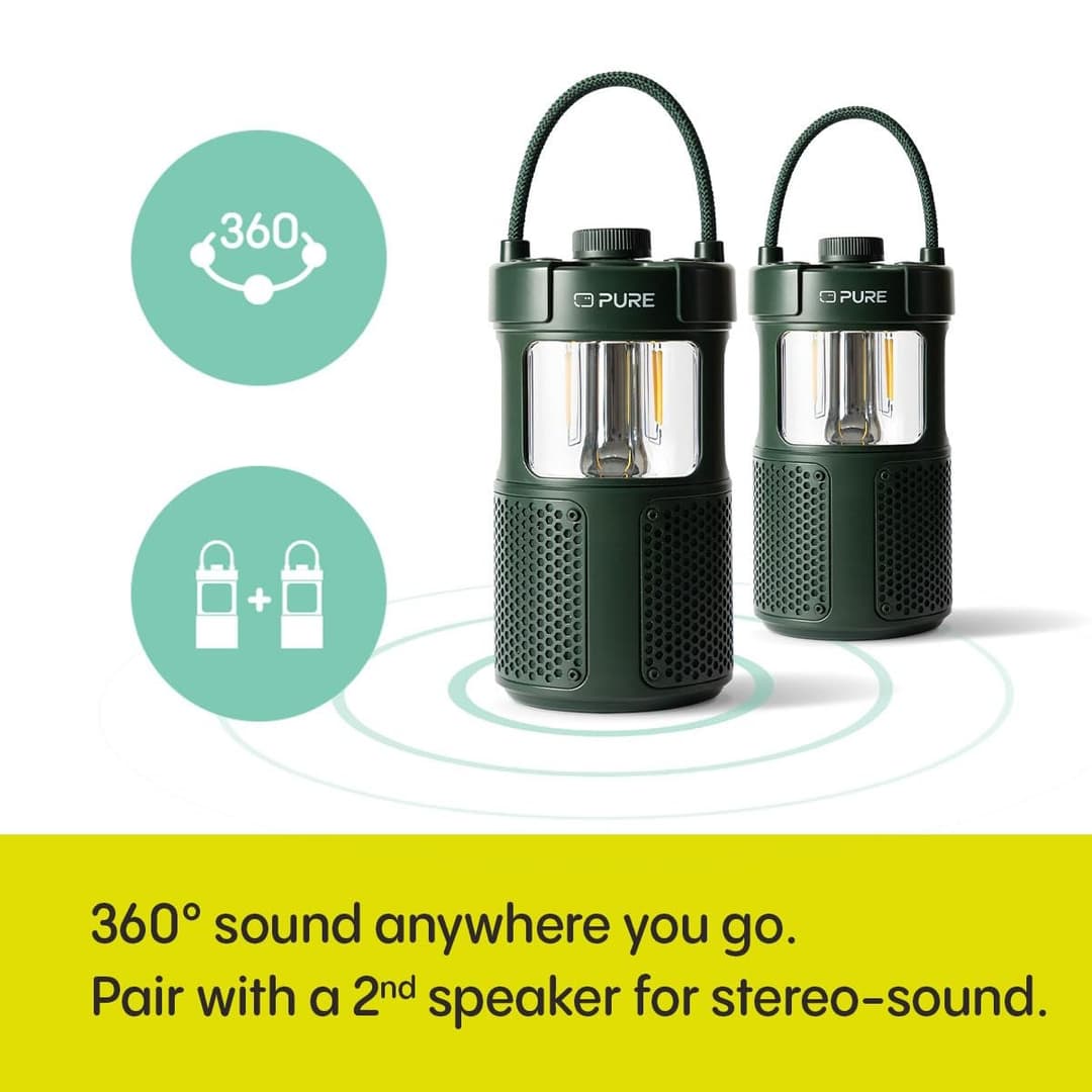 Pure Woodland Glow Outdoor Bluetooth Speaker - Green - Image 5