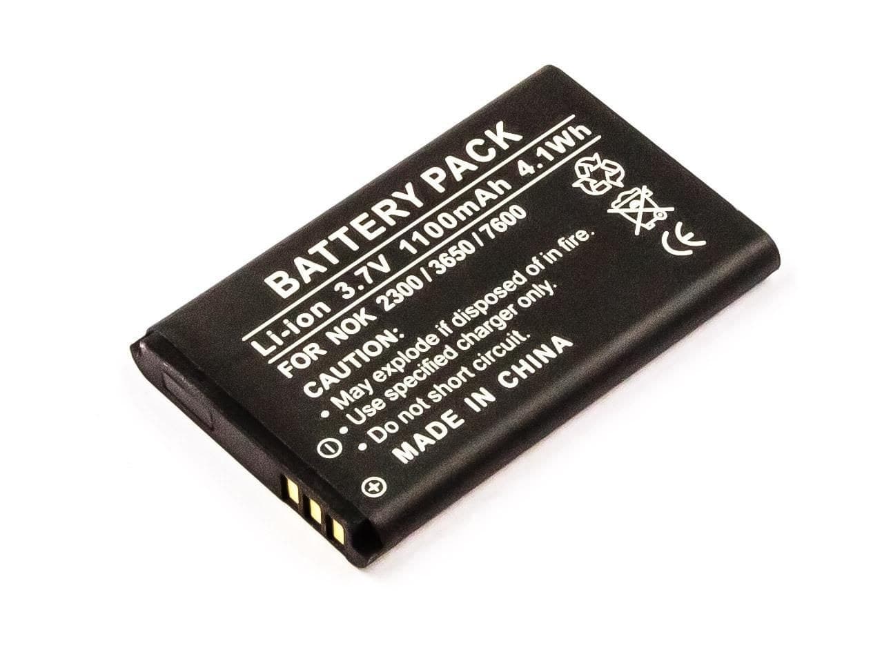 CoreParts MBMOBILE1048 Replacement Battery for Nokia — 4Wh 3.7V 1100mAh, Black