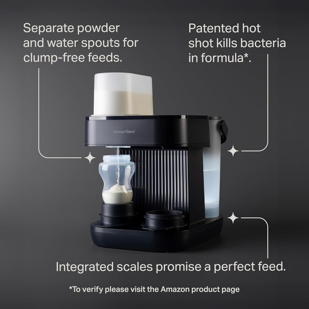 Tommee Tippee Perfect Prep Pro Baby Formula Feed Maker with Antibacterial Filter App Support - Slate - Image 4