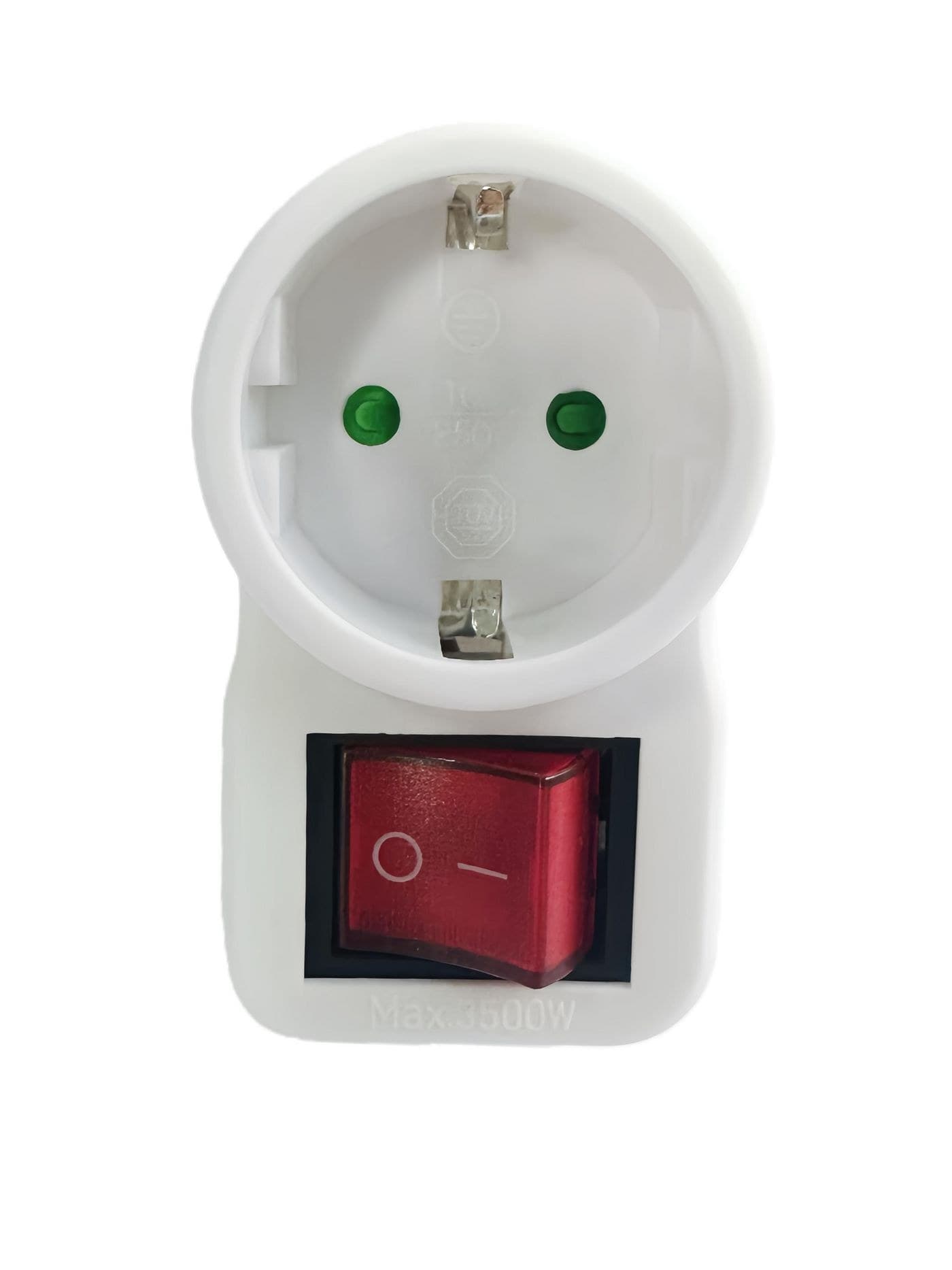 Safety socket adapter, white