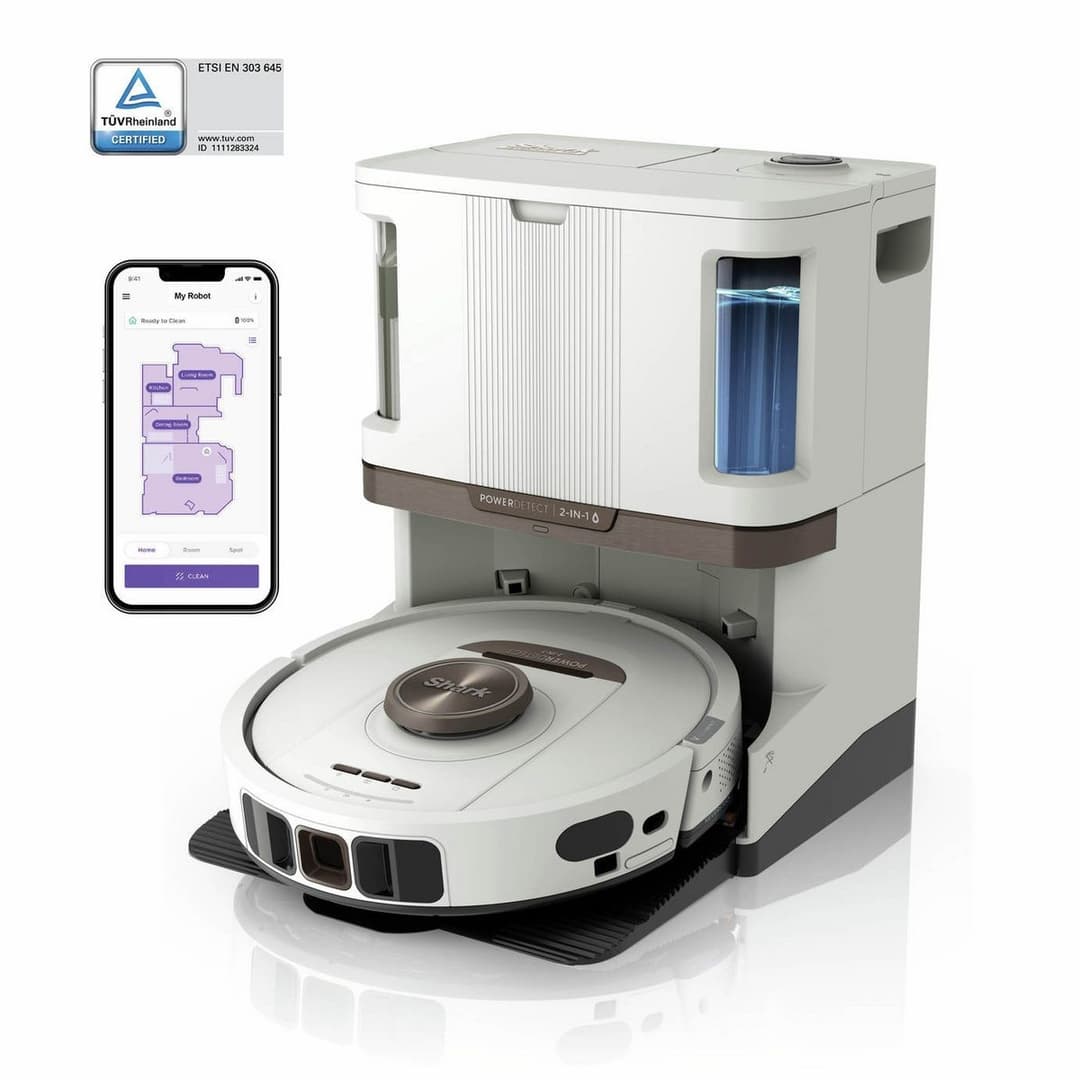 Shark PowerDetect Never Touch Pro RV2800ZEUKWH 2-in-1 Robot Vacuum Cleaner & Mop - White - Image 2