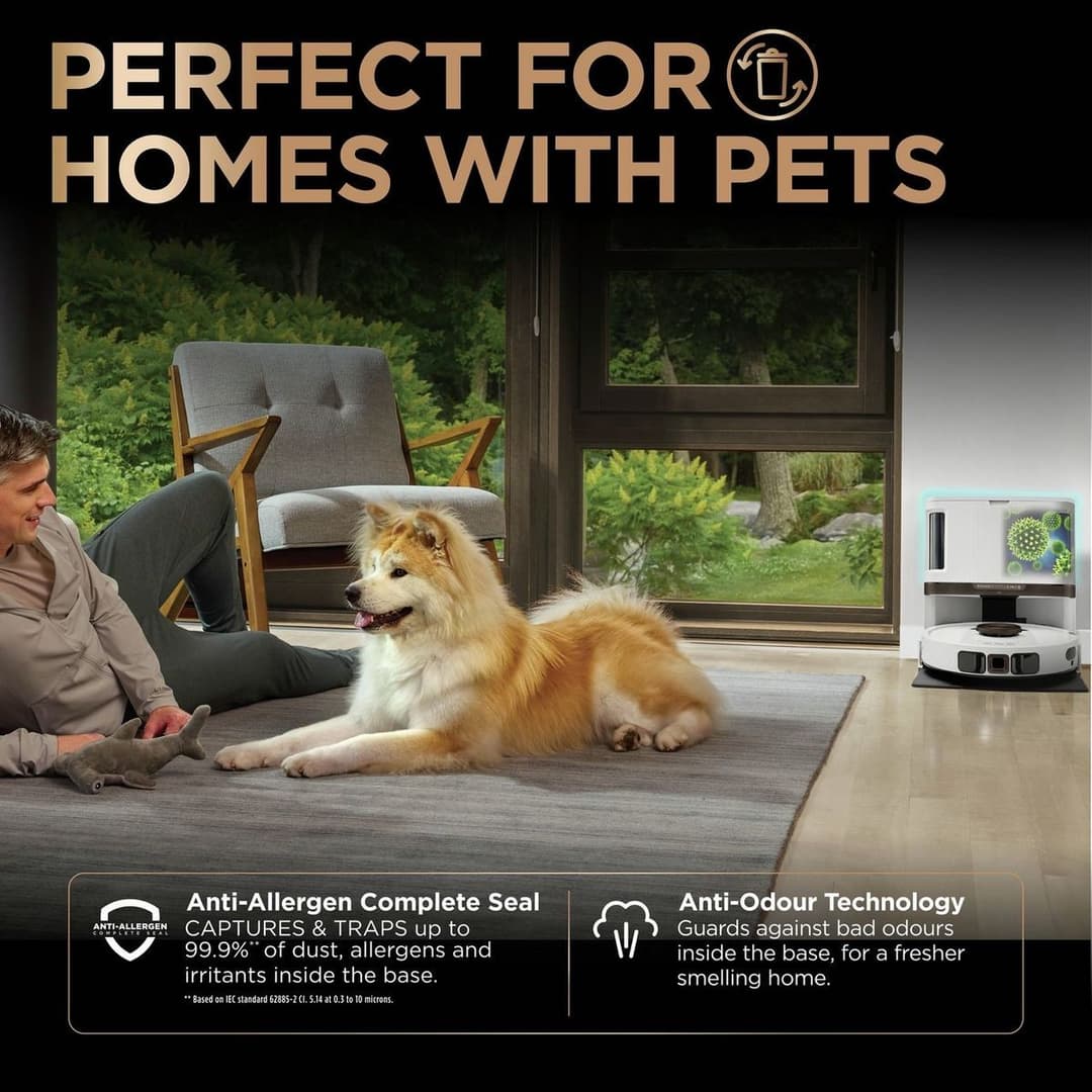 Shark PowerDetect Never Touch Pro RV2800ZEUKWH 2-in-1 Robot Vacuum Cleaner & Mop - White - Image 7