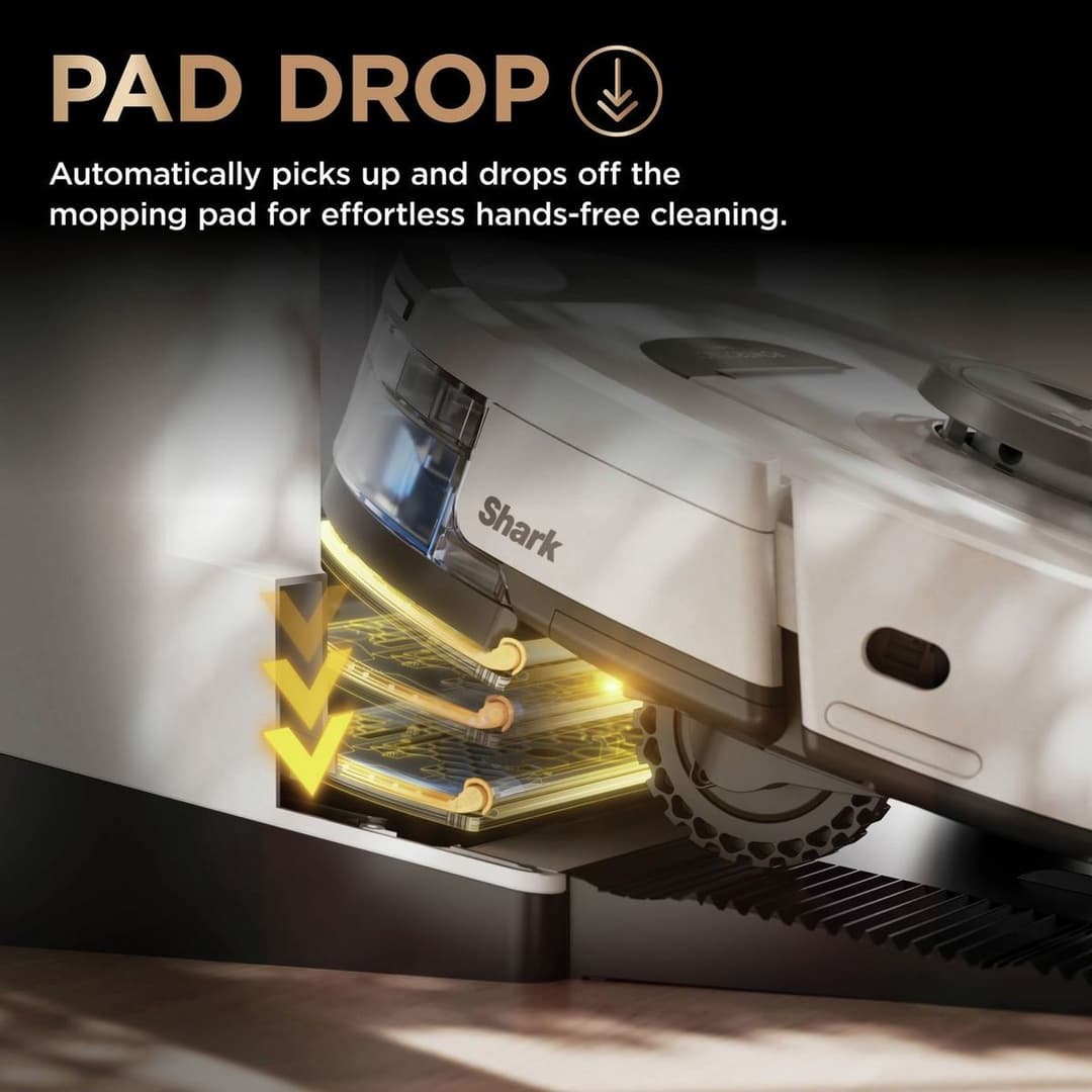 Shark PowerDetect Never Touch Pro RV2800ZEUKWH 2-in-1 Robot Vacuum Cleaner & Mop - White - Image 10