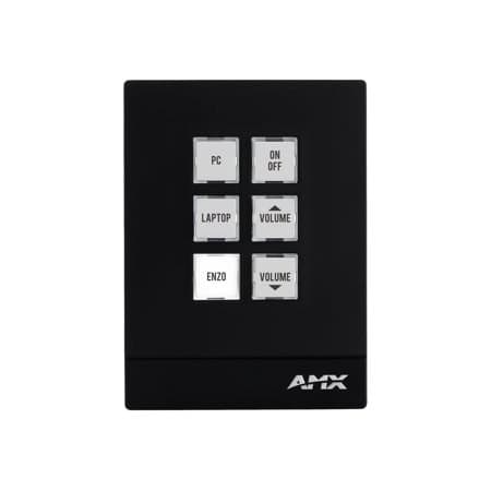 AMX Massio MCP-106 - Landscape - button panel - 6 buttons - cable - black - Image 1
