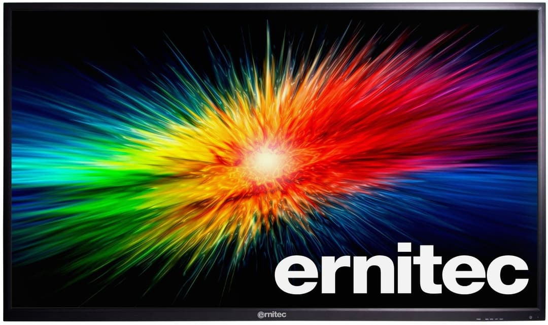 Ernitec 65" Surveillance Monitor for 24/7 Use, Water and Vandal Proof, DisplayPort, 2 x Speakers - Image 1