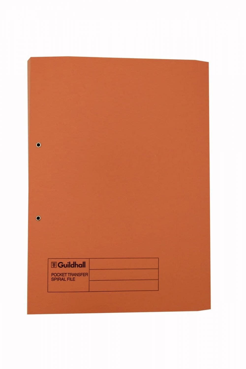 Exacompta Guildhall Pocket Transfer Spring File 315gsm Foolscap Orange Pack of 25 - Image 1
