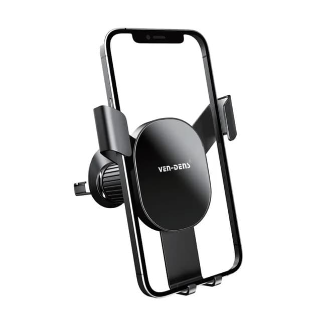 Ven-Dens Car Phone Holder, 360° Rotation with Easy One-Touch Release, VD-HD020 - Black - Image 1