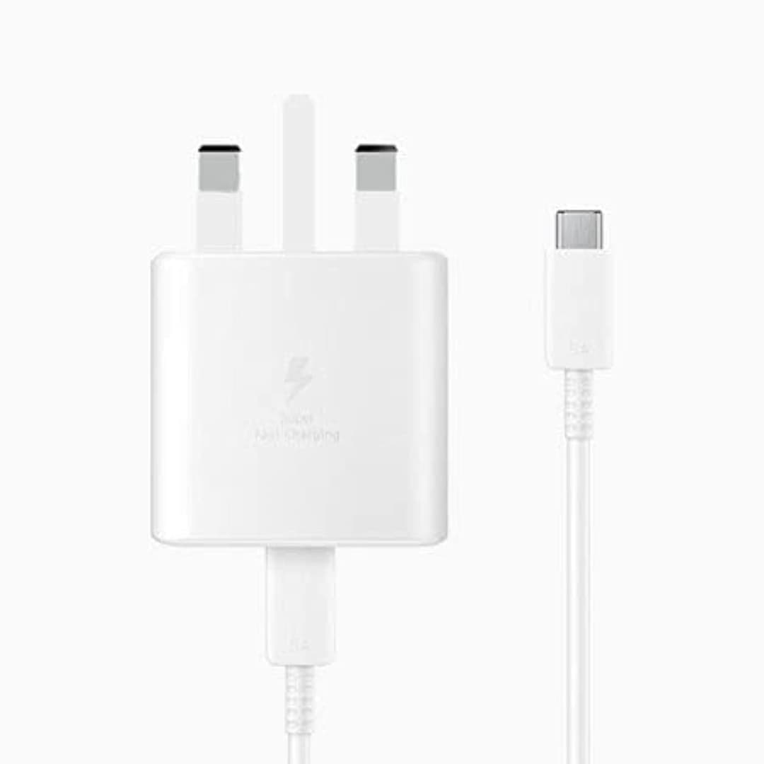Samsung Original 45W USB-C Tablet and Mobile Phone Wall/Mains Plug Charger - White - Image 3