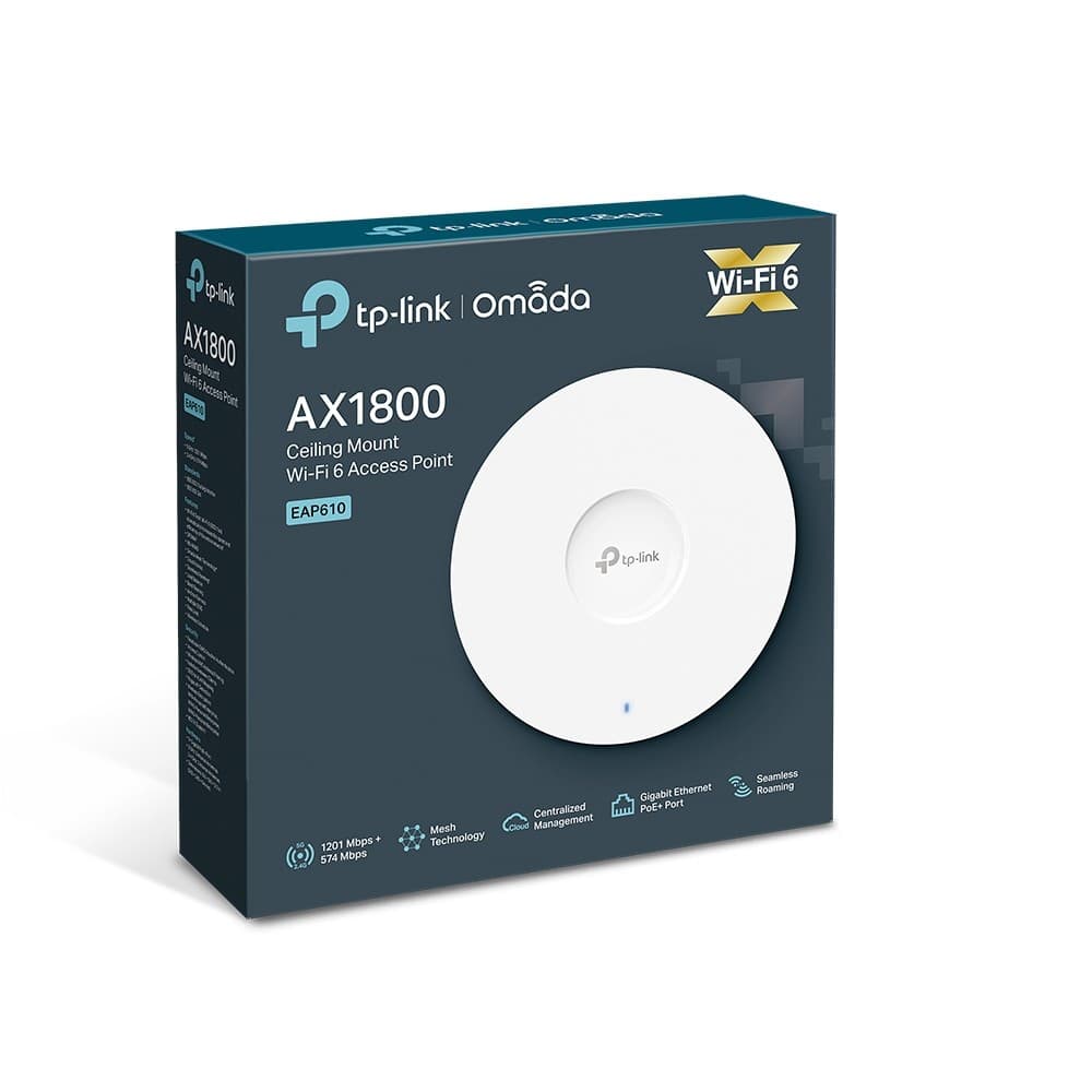 TP-Link Omada AX1800 MU-MIMO Indoor IEEE 802.11ax/ac/n/g/b/a Access Point - Image 1