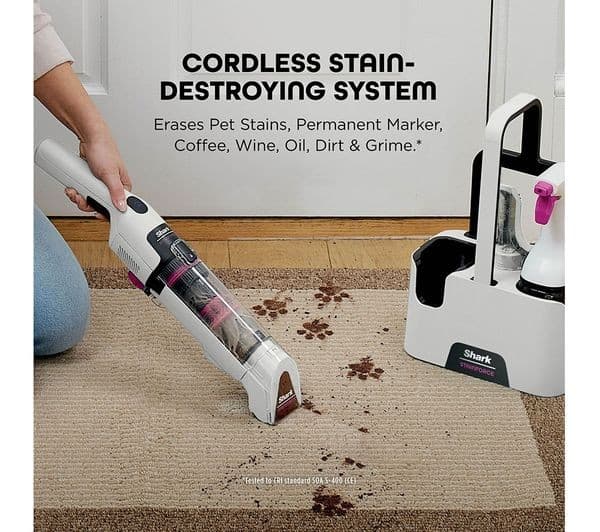 Shark StainForce HX100UKT Cordless Stain-Destroying Spot Cleaner 100W Self Cleaning - White - Image 3