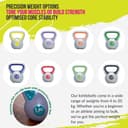 Urban Fitness Vinyl Kettlebell 4kg - Yellow thumbnail 4
