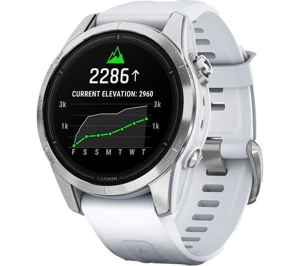 Garmin epix Pro (Gen 2) 42mm Standard Edition GPS Smartwatch - Silver & Whitestone