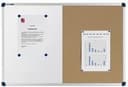 Nobo Classic Combi Felt/Steel Noticeboard 90x60cm (900x600mm) Blue Felt & Magnetic Drywipe, Aluminium Frame thumbnail 1