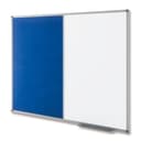 Nobo Classic Combi Felt/Steel Noticeboard 90x60cm (900x600mm) Blue Felt & Magnetic Drywipe, Aluminium Frame thumbnail 3