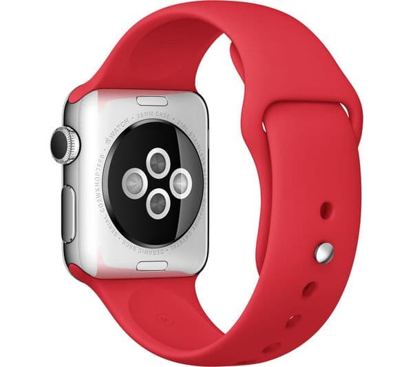 APPLE Watch 38 mm with Sports Band - Stainless Steel & Red (September 2015) - Image 1