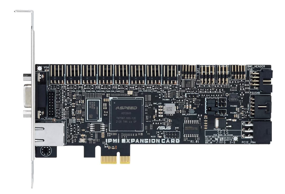 ASUS IPMI Expansion Card-SI w/ Dedicated Ethernet Controller & VGA Port PCIe 3.0 x1 - Image 1