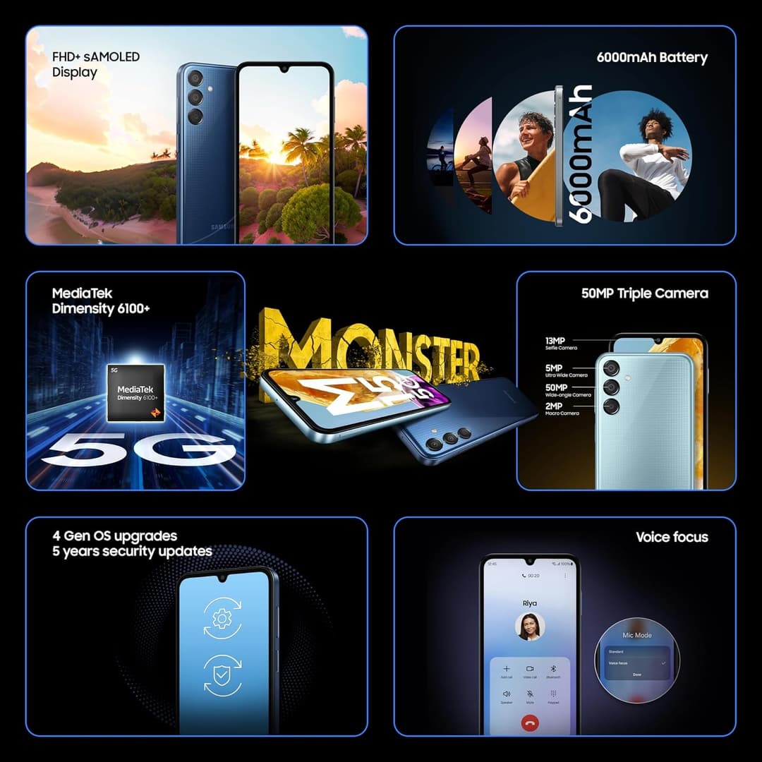 Samsung Galaxy M15 5G 128GB Grey - Image 3