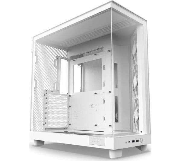 NZXT H6 FLOW ATX Mid-Tower PC Case White - Image 1