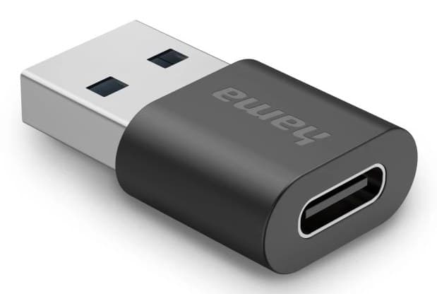 Hama 00200357 cable gender changer USB-A USB-C Black - Image 1