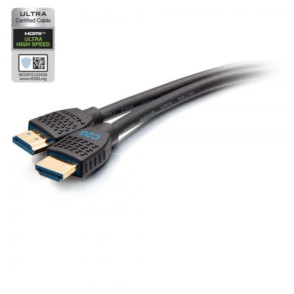 C2G 6ft Performance Ultra High Speed HDMI Cable 2.1 w/ Ethernet - 8K 60Hz  Black Jacket  Blue Insulation - Image 1