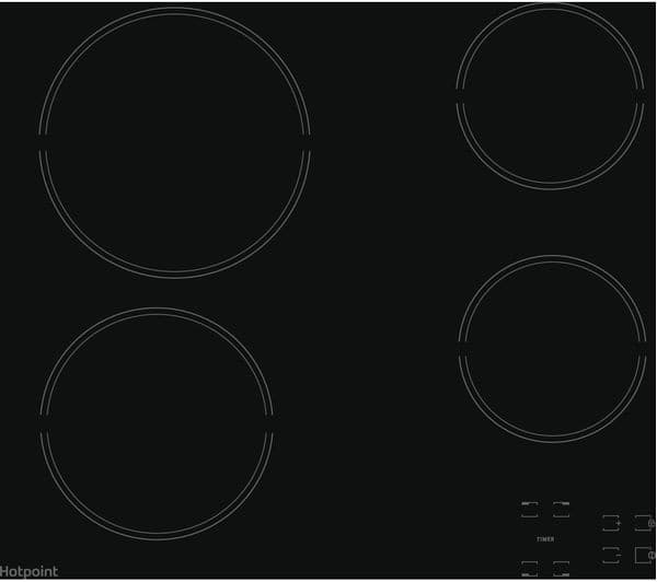 HOTPOINT HR 651 C H 58 cm Electric Ceramic Hob - Black - Image 1