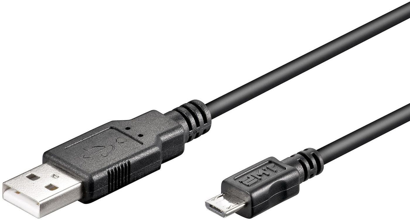 MicroConnect USB 2.0 A to Micro-B Cable 0.6m - Black
