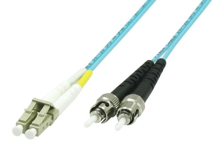 MicroConnect Duplex LSZH Fibre Patch Cable - Aqua - Image 1