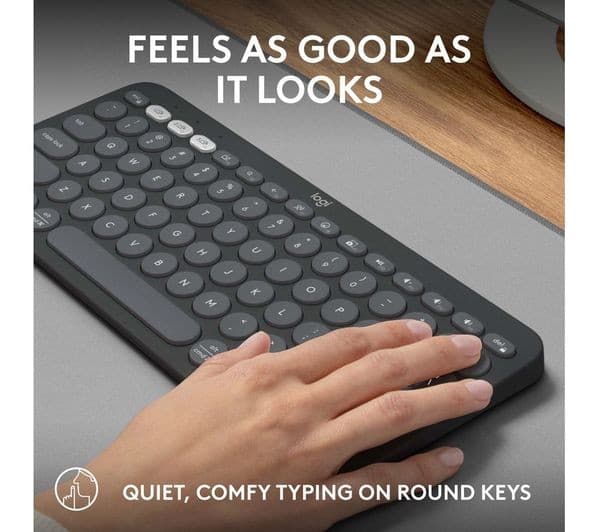 Logitech Pebble Keys 2 K380S Keyboard Black - Image 5
