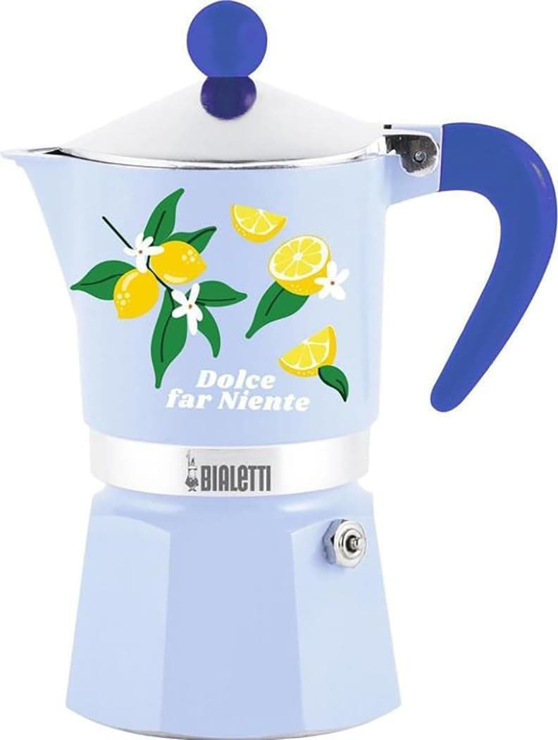 Bialetti Moka Rainbow Dolce Far Niente 0006666 Moka Coffee Maker - Blue - Image 1
