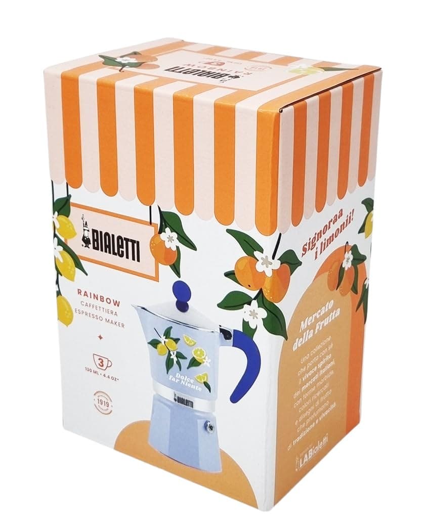 Bialetti Moka Rainbow Dolce Far Niente 0006666 Moka Coffee Maker - Blue - Image 4