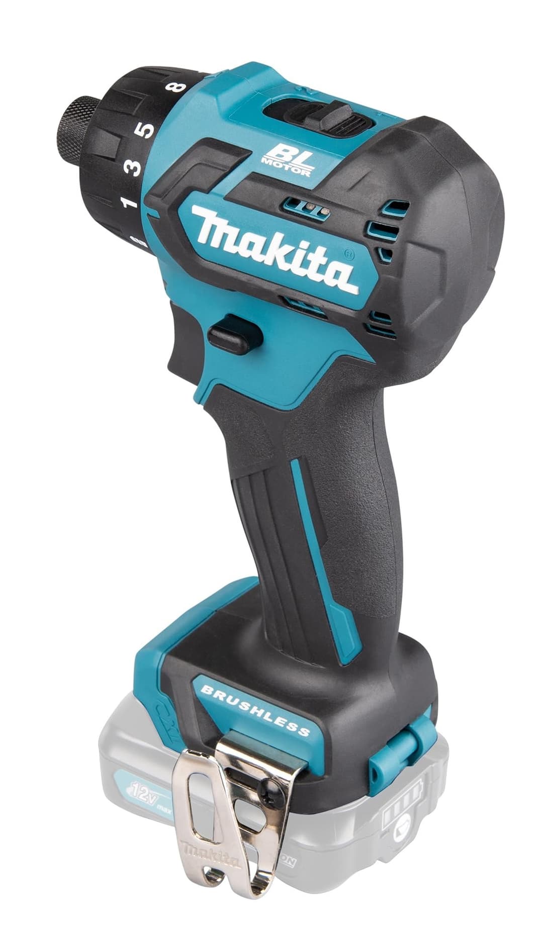 Makita DF032DZ 12V Max Li-Ion CXT Brushless Drill Driver - Black/Blue - Image 3