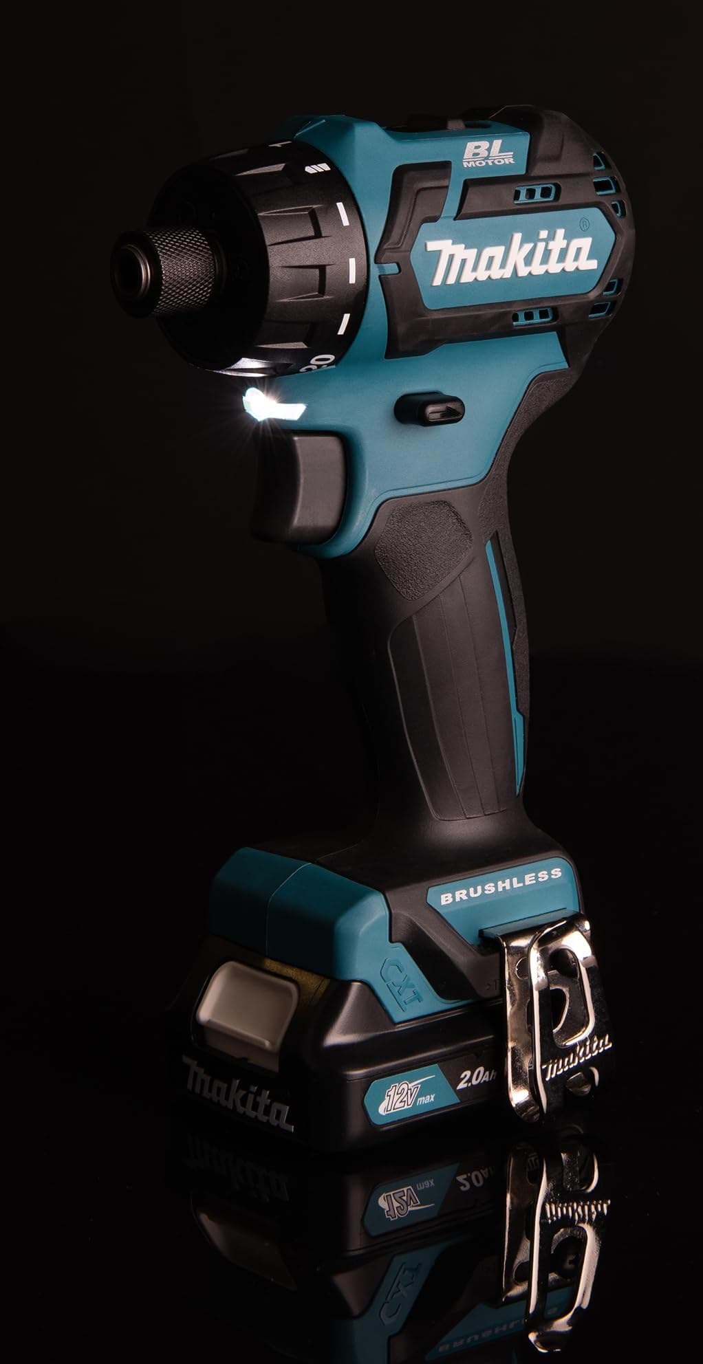 Makita DF032DZ 12V Max Li-Ion CXT Brushless Drill Driver - Black/Blue - Image 8