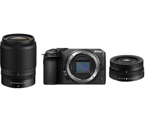 Nikon Z 30 Mirrorless Camera - NIKKOR Z DX 16-50mm VR & 50-250mm VR Lenses