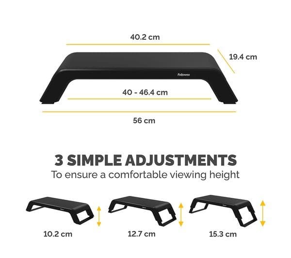 FELLOWES Hana LT Monitor Stand - Black - Image 4