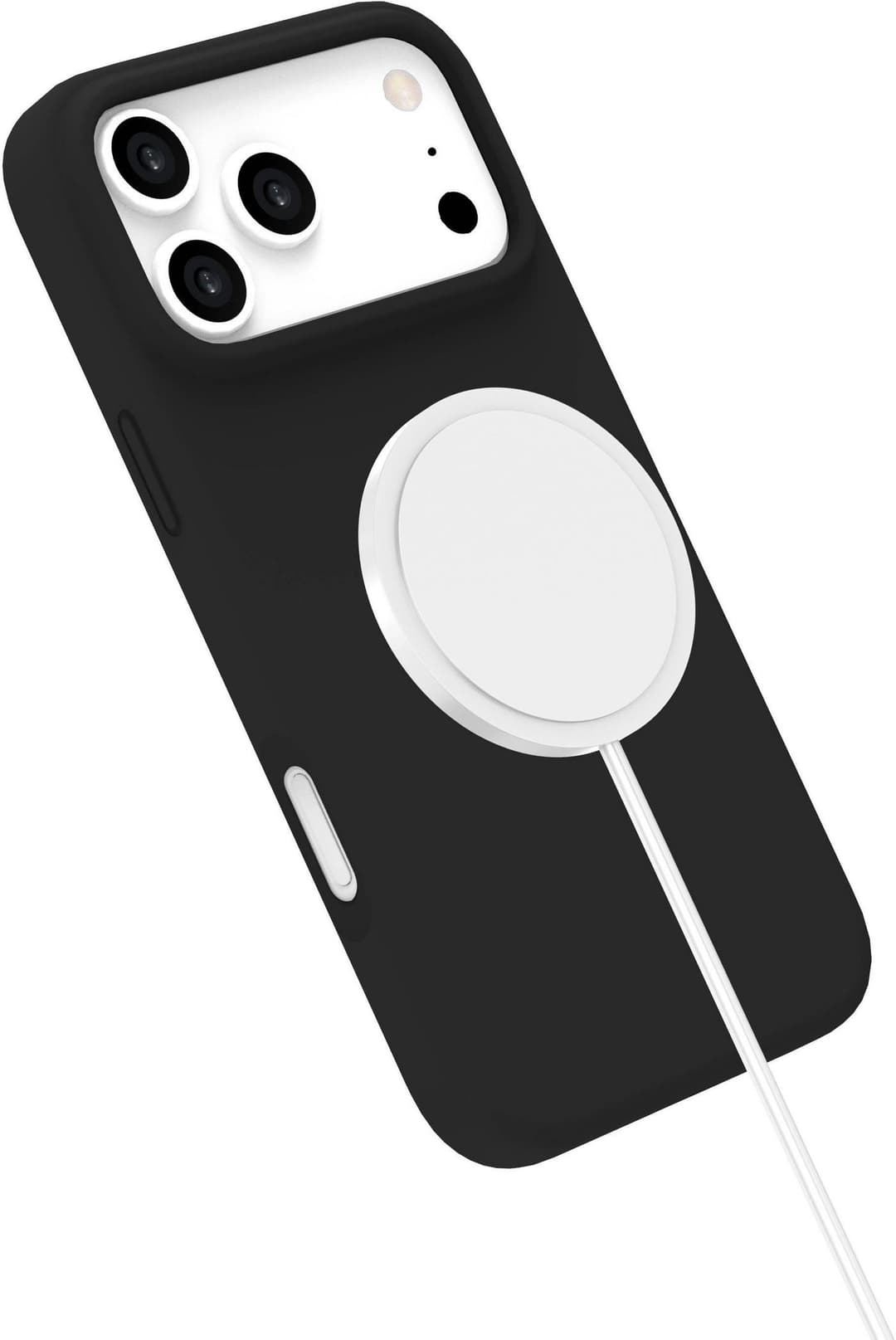 eSTUFF INFINITE (GRS) ROME Magnetic Silicone Cover for iPhone 17 Pro Max - Black - Image 1