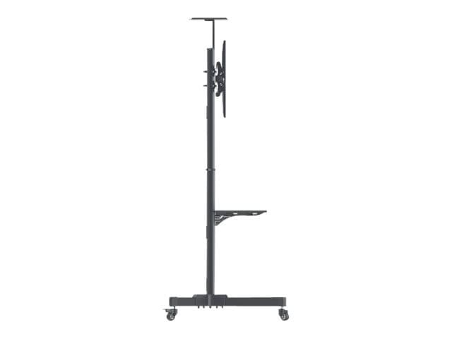 Manhattan TV & Monitor Mount, Trolley Stand, 1 screen, Screen Sizes: 37-65", Black, VESA 200x200 to 600x400mm, Max 40kg, LFD, Lifetime Warranty cart - for flat panel / AV System / camera - black - Image 2