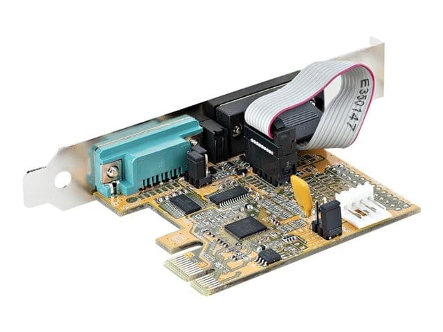 StarTech.com 2-Port PCI Express Serial Card, Dual Port PCIe to RS232 (DB9) Serial Interface Card, 16C1050 UART, Standard or Low Profile Brackets, COM Retention, For Windows & Linux - PCIe to Dual DB9 Card (21050-PC-SERIAL-CARD) - serial adapter - PCIe 2.0 - Image 3