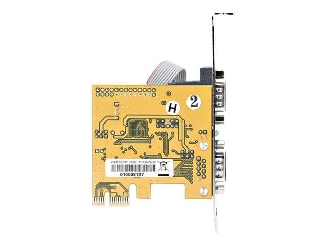 StarTech.com 2-Port PCI Express Serial Card, Dual Port PCIe to RS232 (DB9) Serial Interface Card, 16C1050 UART, Standard or Low Profile Brackets, COM Retention, For Windows & Linux - PCIe to Dual DB9 Card (21050-PC-SERIAL-CARD) - serial adapter - PCIe 2.0 - Image 5