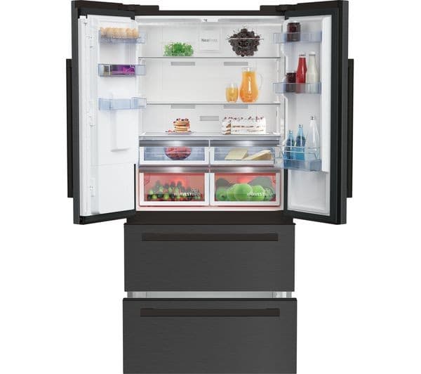 BEKO Pro HarvestFresh GNE460520DVPZ Fridge Freezer - Black Steel - Image 4