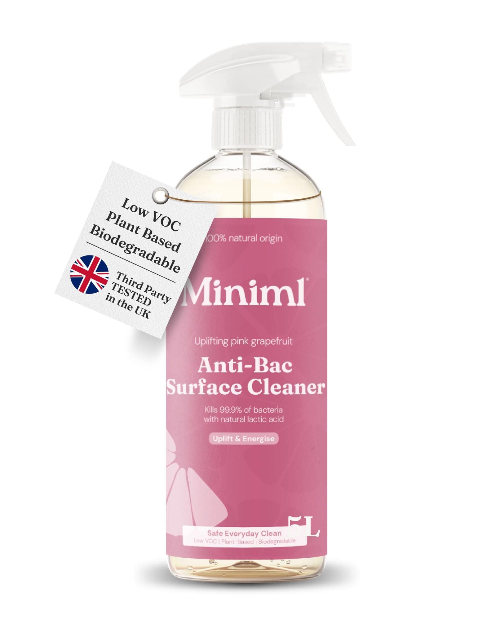 Miniml Eco Antibacterial Surface Cleaner Spray 750ml – Grapefruit
