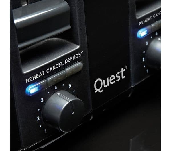 QUEST 34609 4-Slice Toaster - Black - Image 2