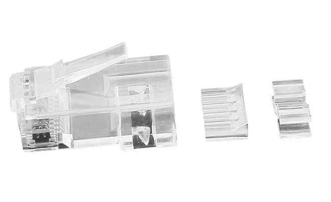 MicroConnect CAT6a Unshielded RJ45 8P8C Modular Plug with Insertion Aid, 50 Pack (KON511-50)