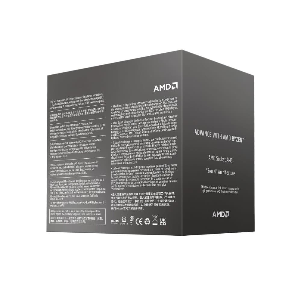 AMD Ryzen 7 8700F Zen 4 AM5 8-Core 16-Thread Processor 4.1 GHz Base / 5.0 GHz Boost - Image 2