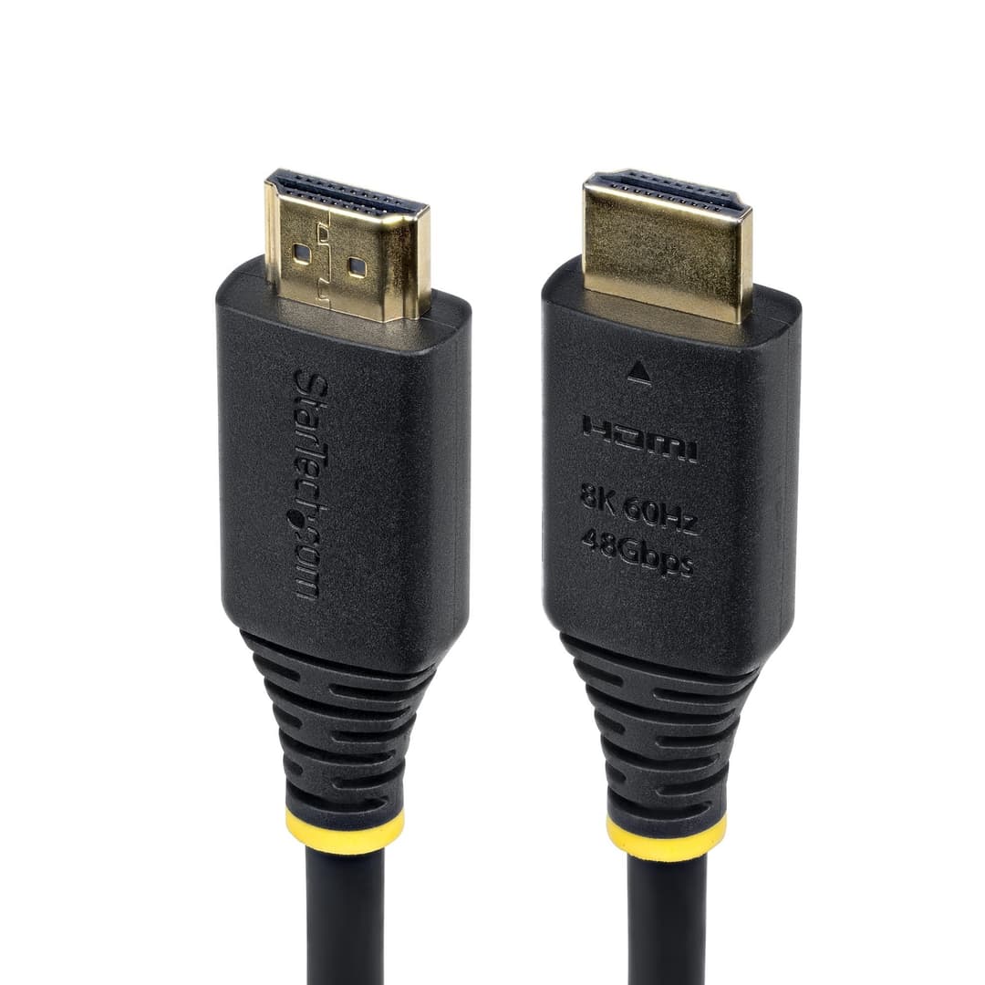 StarTech.com 5m (16ft) Certified Ultra High Speed HDMI Cable, 8K 60Hz/4K 120Hz, HDMI 2.1 Cable with HDR10+ / eARC, 48Gbps, 8K HDMI Cord for Monitor/TV/Display, Flexible TPE Jacket - Image 1