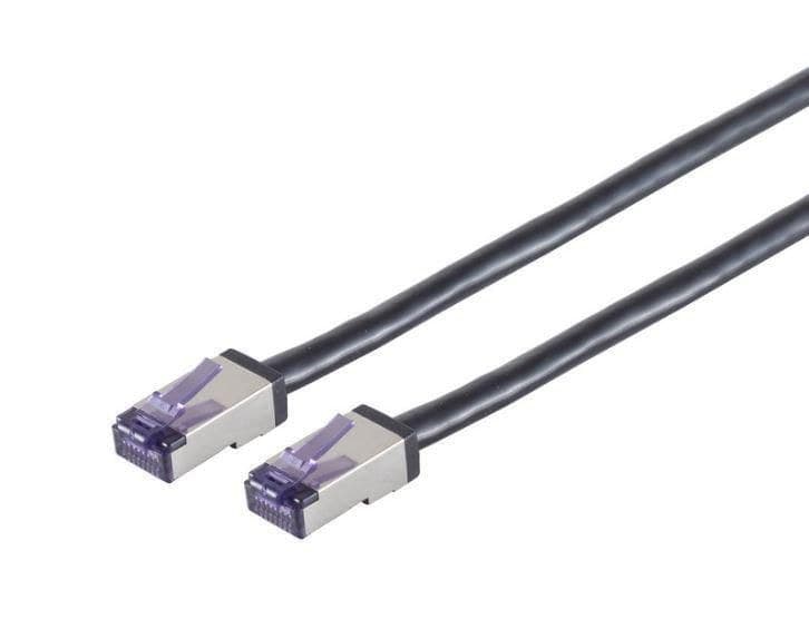 HIGH-FLEX Cat6a S/FTP Shielded Network Cable 7.5m Black - Image 1
