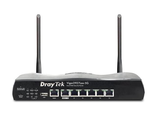 DrayTek Vigor 2927Lax-5G Wi-Fi 6 AX3000 5G/LTE VPN Router - Black - Image 2