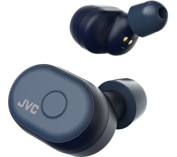 JVC HA-A10T-A-U True Wireless Bluetooth Earphones with Memory Foam Earpieces - Blue - Image 1