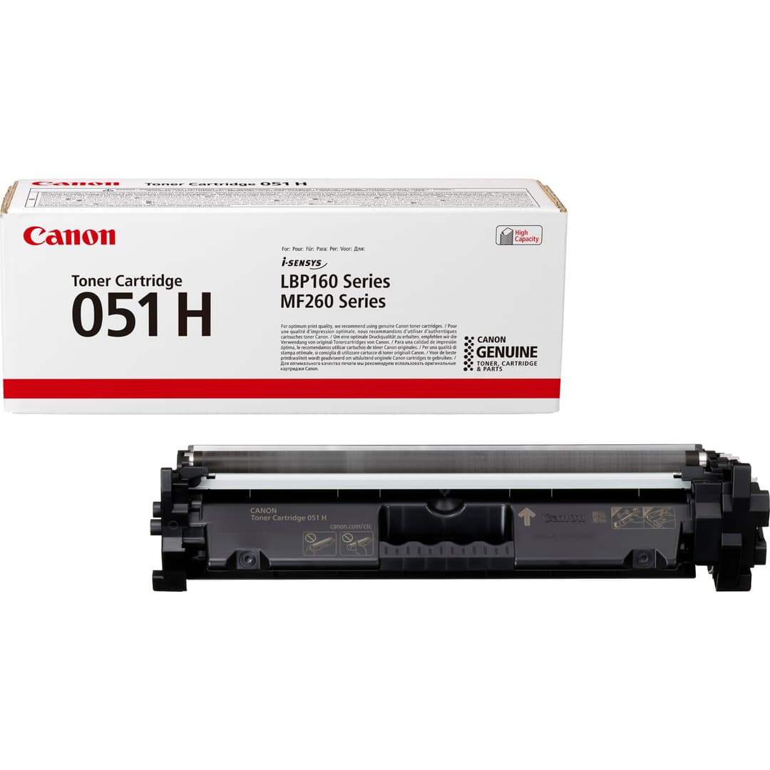 Canon 051H High Yield Toner Cartridge, Black - Image 1